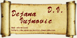 Dejana Vujnović vizit kartica